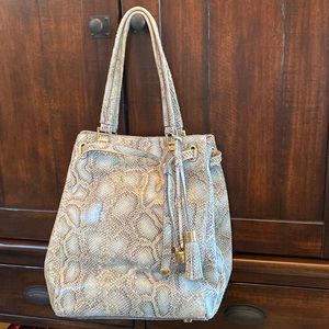 Gili got it love it snake print suede bag
